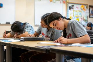 Med prep students in the classroom