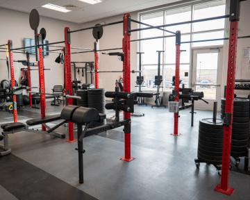 Fitness equipment at the Public Safety Institute gym