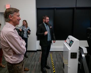 Aims Aviation Flight simulator, Senator John Hickenlooper