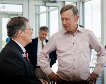 Russ Rothamer and Sentator John Hickenlooper talking