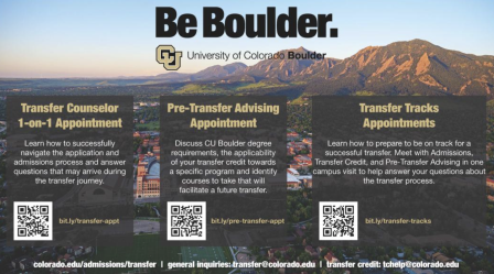 Be Boulder transfer information with QR codes to schedule appointments
